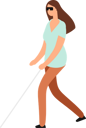 پیش‌نمایش فایل blind-girl-walking-using-stick-8185076 از پک فرد دارای معلولیت