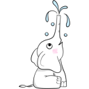 پیش‌نمایش فایل cute-elephant-enjoying-with-water-11757345 از پک فیل بامزه