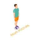 پیش‌نمایش فایل athlete-have-right-body-posture-11962067 از پک سبک زندگی سالم به شکل ایزومتریک