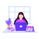 پیش‌نمایش فایل girl-study-online-9012121 از پک آموزش