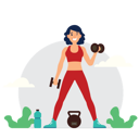پیش‌نمایش فایل girl-doing-workout-exercise-9370256 از پک ورزش ها