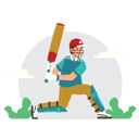 پیش‌نمایش فایل man-playing-cricket-9370254 از پک ورزش ها