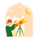 پیش‌نمایش فایل muslim-boy-looking-in-telescope-9370818 از پک رمضان