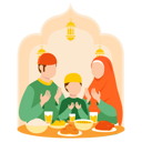 پیش‌نمایش فایل muslim-family-taking-iftar-food-9370803 از پک رمضان