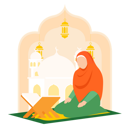 پیش‌نمایش فایل muslim-woman-doing-islamic-prayer-9370805 از پک رمضان