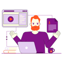 پیش‌نمایش فایل man-learning-online-from-interactive-course-9422006 از پک Eduify – آموزش