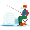پیش‌نمایش فایل boy-fishing-outside-igloo-10629315 از پک فعالیت های زمستانی