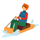 پیش‌نمایش فایل boy-riding-snow-cart-10629314 از پک فعالیت های زمستانی