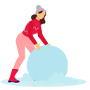 پیش‌نمایش فایل girl-making-snowman-10629312 از پک فعالیت های زمستانی