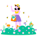 پیش‌نمایش فایل female-collecting-flower-in-garden-11609758 از پک بهار