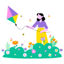 پیش‌نمایش فایل woman-flying-kite-in-spring-season-11609755 از پک بهار