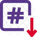 پیش‌نمایش فایل hashtag-down-4665380 از پک سئو