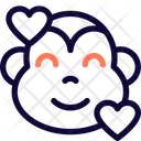 پیش‌نمایش فایل monkey-smiling-with-hearts-3140426 از پک حیوان – جلد ۳