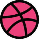 پیش‌نمایش فایل dribbble-3771138 از پک لوگو اجتماعی