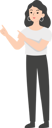 پیش‌نمایش فایل business-woman-pointing-both-hands-in-left-side-5567415 از پک مدیر زن