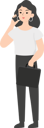 پیش‌نمایش فایل female-employee-with-phone-5567401 از پک مدیر زن