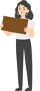 پیش‌نمایش فایل female-manager-holding-a-sign-5567385 از پک مدیر زن