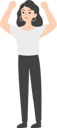 پیش‌نمایش فایل female-manager-raising-both-hands-5567211 از پک مدیر زن