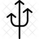 پیش‌نمایش فایل three-arrow-fork از پک پیکان