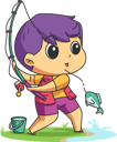 پیش‌نمایش فایل cute-boy-catching-fish-using-fishing-rod-5863649 از پک پسر در حال انجام فعالیت‌ها
