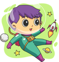 پیش‌نمایش فایل cute-boy-wearing-astronaut-costume-experiencing-space-5863646 از پک پسر در حال انجام فعالیت‌ها