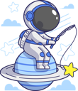 پیش‌نمایش فایل astronaut-fishing-star-6129603 از پک فضانوردان ناز