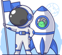 پیش‌نمایش فایل astronaut-landing-on-the-moon-6129606 از پک فضانوردان ناز