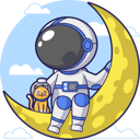 پیش‌نمایش فایل astronaut-sitting-on-the-moon-with-cat-pet-6129609 از پک فضانوردان ناز