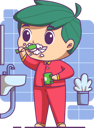 پیش‌نمایش فایل boy-brushing-teeth-in-the-morning-6129582 از پک فعالیت پسر