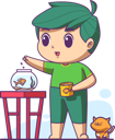 پیش‌نمایش فایل boy-feeding-fish-food-inside-fish-tank-6129586 از پک فعالیت پسر
