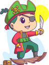 پیش‌نمایش فایل boy-wearing-pirate-uniform-while-performing-a-play-6129590 از پک فعالیت پسر