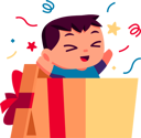 پیش‌نمایش فایل boy-in-gift-box-7210827 از پک کودکان سال نو و زمستان