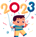 پیش‌نمایش فایل little-boy-celebrate-new-year-2023-7210772 از پک کودکان سال نو و زمستان