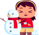 پیش‌نمایش فایل little-girl-making-snowman-7210849 از پک کودکان سال نو و زمستان