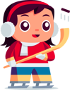 پیش‌نمایش فایل little-girl-playing-ice-hockey-7210752 از پک کودکان سال نو و زمستان