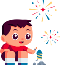 پیش‌نمایش فایل playing-firework-7210765 از پک کودکان سال نو و زمستان
