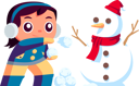 پیش‌نمایش فایل playing-snowman-7210847 از پک کودکان سال نو و زمستان