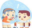 پیش‌نمایش فایل little-kids-playing-fireworks-7210856 از پک جشن سال نو