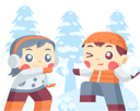 پیش‌نمایش فایل little-kids-playing-snowball-in-winter-7210865 از پک جشن سال نو