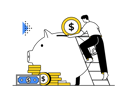 پیش‌نمایش فایل saving-money-in-piggy-bank-4344492 از پک مالی و سرمایه گذاری