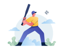 پیش‌نمایش فایل baseball-player-hitting-ball-4375041 از پک ورزش ها
