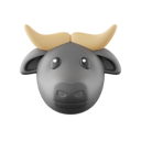 پیش‌نمایش فایل buffalo-6129354 از پک ایموجی حیوانات