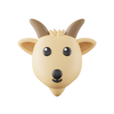 پیش‌نمایش فایل goat-6129373 از پک ایموجی حیوانات