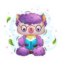 پیش‌نمایش فایل alpaca-reading-book-10746126 از پک حیوانات بامزه