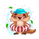 پیش‌نمایش فایل beaver-in-lifebuoy-10746123 از پک حیوانات بامزه