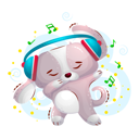 پیش‌نمایش فایل dog-with-music-10746121 از پک حیوانات بامزه