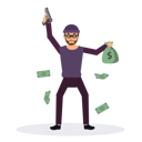 پیش‌نمایش فایل robber-holding-money-bag-5333926 از پک جرم