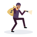 پیش‌نمایش فایل robber-running-with-money-bag-5333932 از پک جرم