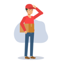 پیش‌نمایش فایل delivery-man-holding-a-box-5473847 از پک سرویس تحویل