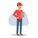 پیش‌نمایش فایل delivery-man-is-reading-a-delivery-list-5473856 از پک سرویس تحویل